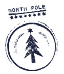 North Pole postmark on your letter from Santa